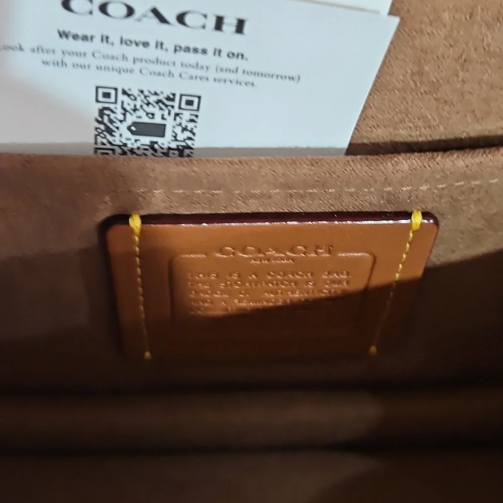 NWT Coach Klare‎ Envelope Crossbody Bag With Silver Rivets 2 Way Chain Strap